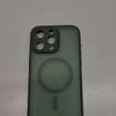 CANSHN Magnetic Compatible with iPhone 13 Pro Case, Upgraded [Full Camera Protection] [Compatible with Magsafe] [Translucent Matte] Shockproof Protective Phone Case Cover 6.1 Inch - Deep Green