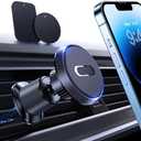 Miracase Magnetic Phone Holder for Car, [Never Blocking] Hands Free Universal Car Phone Holder, Strong Magnets Phone Mount, Vent Clip Cell Phone Mount for iPhone and All Smartphone