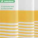 Dynamene Stall Fabric Shower Curtain, 60 inch Modern Farmhouse Yellow and White Boho Striped Cloth Shower Curtain with Tassels, Hotel Luxury Bathroom Shower Curtain Set with 10 Hook, Yellow, 60x72