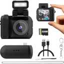 Mini Digital Camera with 32GB Card–Y2K-Style FHD 1080P Mini Retro Camera with Charging Base & Keychain Cameras Design. 1.4" LCD Screen,Vintage Cameras Ultra-Compact, Lightweight–Great Creative Gift.