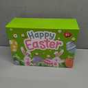 Large Printed Easter Eggs, 6 Inches Jumbo Plastic Eggs Fillable for Easter Themed Hunt Basket Stuffers Fillers Filling Treats Bulks Party Favor Classroom Prize Supplies