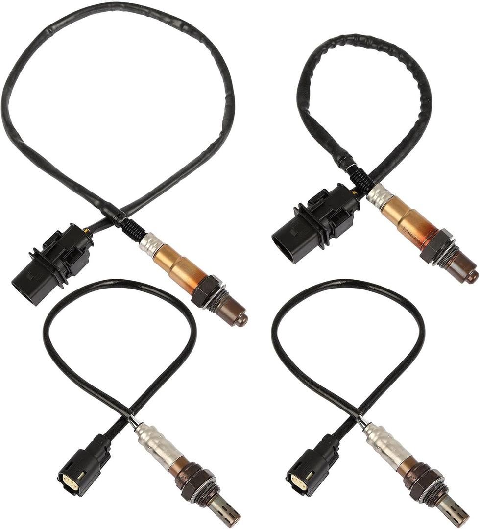 4PCS O2 Oxygen Sensor Upstream & Downstream Replacement for Ford F150 V6 3.5L 2011-2014 Turbocharged Compatible with 234-5076, 234-5113, 234-4490, 8F9Z9F472E, 8F9Z9F472B, BE5Z9G444A