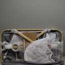 Larex Baby Bassinet Bedside Sleeper for Baby, Baby Crib Bed for Newborn Infant, Bedside Bassinet with Wheels, 5 Adjustable Height, Mosquito Net, Breathable Mattress and Mesh, Storage Basket and Bag (Wood Grain)