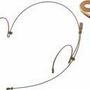 J K Pro Earhook Headset Headworn Microphone MIC-J 071S Compatible with Shure Wireless System - Mini XLR TA4F Detachable Cable