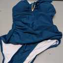 B2prity One Piece Swimsuit for Women Tummy Control Halter Bathing Suit V Neck Push Up Swim Suit Ruched Swimwear
S