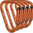 Auto Locking Carabiner Heavy Duty Carabiner 25kN UIAA Certified Climbing Carabiner Climbing Equipment Safety Carabiners for Rappelling, Hammocks, Rescue, Dog Leash, Swing