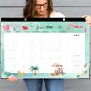 GuassLee Extra Large Desk Calendar 2026-2027 - 19 Months 20" x 30" Jumbo Desk Calendar from Jun. 2026 to Dec. 2027, Large Monthly Planner with Watercolor Design for Office School Home Organizing, 30"x20"
