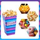 SAVITA 24pcs Video Game Popcorn Boxes, Funny Llama Party Popcorn Bags Battle Holder Bucket Cup Gamers Birthday Decorations for Wrapping Snacks Candy Cookies Party Favor Supplies