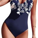 ELESOL Women's One Piece Swimsuits Halter Bathing Suits Knot FrontXL
