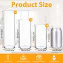 24 Pcs Bulk Cylinder Glass Flower Vases & Hurricane Candle Holders, 2.6" x 5/6/8 Assorted Heights, Thickened Shatter-Resistant Clear Glass, Multiuse Centerpieces for Wedding, Party & Home Decor