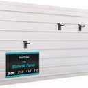 NeatiEase Slatwall Panel Wall Storage Systems, 2 x 4ft Slat Wall Paneling Garage Wall Organizer, Heavy Duty Wall Mounted PVC Wall Rack (White)