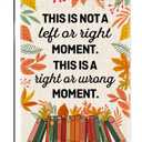 This Is Not A Left Or Right Garden Flag, Double Sided Home Decor Yard Outdoor Indoor Autumn Decor Banner, Fall Liberal Yard Gifts for Family Friend, Resistance Garden Flag for Women Man (Beige01)