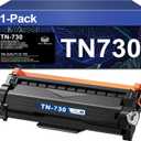 TN730 TN-730 Black Toner Cartridge 1-Pack Replacement for Brother TN 730 Toner Cartridge DCP-L2550DW MFC-L2710DW MFC-L2750DW MFC-L2750DWXL HL-L2350DW HL-L2370DW/DWXL HL-L2390DW HL-L2395DW Printer