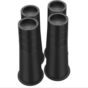 Bed Risers 14 Inch Heavy Duty, Elevation in Heights 8/9.8/11.6 or 13.4 Inch Round Furniture Risers for Bed Desk Table Sofa Couch, Bed Lifts Risers(4 Pack Black)