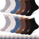 Xuhal 30 Pairs Winter Warm Thermal Socks Bulk for Men Women Crew Boot Socks Thick for Cold Weather (Elegant Colors)