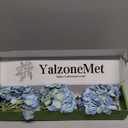 YalzoneMet 3 Pcs Blue/Green Hydrangea Artificial Flowers 21'' Real Touch Latex Hydrangea Faux Flowers for Wedding Tables Centerpieces Baby Shower for Party Home Kitchen Living Room Decor