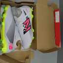 New Balance Unisex Furon Destroy Fg V7+ Soccer Shoe, White/Hi-Lite/Black, 7 Wide US Men