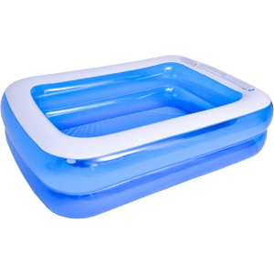 6.5' Blue and White Inflatable Rectangular Swimming Pool