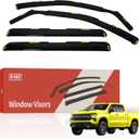 R-GEE in-Channel Window Rain Guards Fit for Truck Chevy Silverado/GMC Sierra 1500 2019-2025 Crew Cab, Extra Durable Window Deflectors, Vent Window Visors Exterior Car Accessories, 4 Pieces