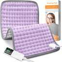 Heating Pad for Back Pain Relief, Heating Pads for Period Cramps with 9 Heat Settings & 4 Timers Auto-off, Machine Washable, Dry & Moist Heat, Soft Electric Heating Pad for Sore Muscles,Gift,12''24''