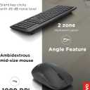 Lenovo 300 Wireless Combo Keyboard and Mouse, 2.4 GHz Nano USB-A Receiver, Batteries Included