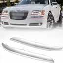 Front Bumper Molding Trim Chrome Compatible with Chrysler 300 2011 2012 2013 2014 Left and Right Side Bumper Cover Molding Replaces CH1046103 CH1047103 68127941AB 68127940AB