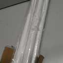 MEXAU White Tension Curtain Rods 41-185 In Extra Long Outdoor Patio Curtain Rods No Drilling Adjustable Heavy Duty Tension Rods for Windows Bathroom Living Room Curtains, Rod Diameter 1.26In