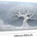 GAFSING White Tree Wall Art for Living Room Office Natural Minimalism Minimalist Art Abstract Geometric Tree of Life Painting Prints Contemporary Canvas Artwork Dining Bedroom Decor, 40"L x 20"W