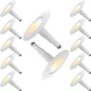 Jolux 12-Pack 5CCT Retrofit LED Recessed Lighting 6 Inch,Selectable 2700K/3000K/3500K/4000K/5000K,12W=60W,800Lumen,Dimmable Can Lights,Simple Installation Adjustable Retrofit Downlight,Bevel Trim