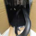 Black Slim Rectangular Plastic Trash Can with Press Type Lid,12 Liter / 3.2 Gallon Narrow Trash Bin with Pop-up Lid for Toilet,Bedroom,Bathroom,Office,Kitchen,Powder Room