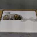 Gramophone Record Player Retro Turntable All in One Vintage Phonograph Nostalgic for LP with Copper Horn, Built-in Speaker 3.5mm Aux-in/USB/FM Radio Size:13.5in