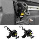 Retractable Ratchet Straps Compatible with 2022-2025 Ford Maverick Retracting Straps Auto Retract Securing Strap Tie Down System 2PCS for 2024 Maverick Accessories