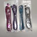 Teeind USB C Angle Cord: [90 Degree/6ft/4Pack] Nylon USB C Cable Compatible with Samsung Galaxy S10/S10e/9/Note 10, Charger Cable-[Blue/Black/Magenta/Purple]