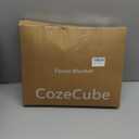 CozeCube Super Soft Fullfy Microfiber Reversible Knitted Blankets, Warm Cozy Fuzzy Plush Throw, Olive Green and White Checkered Throw Blanket for Couch Bed Sofa, 50" x 60"