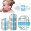 Teling 300 Pcs Disposable Baby Ear Covers for Swimming Waterproof Baby Shower Ear Covers for Bath Protector Newborn Stickers Cotton Ball Bath for Kids Swimming Surfing Snorkeling Water Sport (Blue)