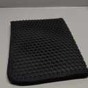 Cat Litter Mat, Upgrade Super Waterproof Back Layer Litter Box Mat, Non Slip, Durable, Soft on Paws Kitty Trapping Matt (24"x18", Black)