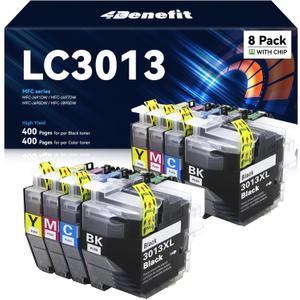 LC3013 High Yield Ink Cartridges 8-Pack LC3011 LC3013XL LC-3013