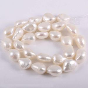 Natural Pearl Freshwater Cultured Pearl Beads for Jewelry Making Punch Loose Beads Handmake DIY for Jewelry Making DIY Women Necklace Bracelet 10-11 mm Color White 14 inches