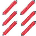LOVECO 6 Pack Rubber Main Brushes Replacement Parts Compatible for Roborock S7 Max Ultra, S7, S7+, S7 MaxV, S7 MaxV Plus, S7 MaxV Ultra, Q7, Q7+, Q7 Max, Q7 Max Plus, Q Revo Robotic Vacuum