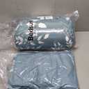 Bedsure Queen Comforter Set - 7 Pieces Floral Mineral Blue Soft Bedding Sets, Queen Bed in a Bag with Botanical Flowers Comforter, Sheets, Pillowcases & Shams