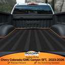 GEEDAR Heavy Duty Rubber Bed Mat for Chevy Colorado/GMC Canyon 2023-2026 5ft Bed Mat, Heavy Duty Truck Bed Mat for Colorado/GMC Canyon Truck Bed Liner, Heavy Duty Pickup Bed Accessories Cargo Mat