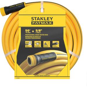 Stanley FATMAX Professional Grade Garden Hose, 50 Feet x 5/8 Inch, Yellow, 500 PSI