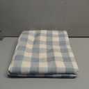 Laolitou Blue Checkered Tablecloth Rectangle Tables Buffalo Plaid Gingham Table Cloth Cotton Linen Rustic Tablecloths Washable Wrinkle Free for Party Picnic Kitchen, 60"x120" 10-12 Seats