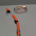 Greatever Dry Snorkel Set,Panoramic Wide View,Anti-Fog Scuba Diving Mask,Professional Snorkeling Gear (Kids, Tomato Red)