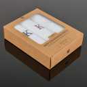 Initial Handkerchief for Men, Monogrammed Boxed 3 Piece Set,100% Cotton