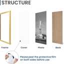 ENJOYBASICS 12x16 Picture Frame, Display Poster 9x12 with Mat or 12 x 16 Without Mat, Wall Gallery Photo Frames, Gold, 2 Pack