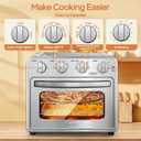 Geek Chef Air Fryer Toaster Oven Combo, 16QT 5-in-1 Toaster Ovens Countertop, Convection AirFryer with Bake, Air fryer & Toaster, Broil and Warm Functions, Stainless Steel Easy Oven for Wonder Meals