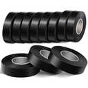 12 Pack Black Electrical Tape, Waterproof High Temp Electric Tape, 0.75 in Wide, 65 FT Long, 5 mil Thick, Ideal for Home Outdoor Electric Insulating Wire Wrapping, Flame Retardant