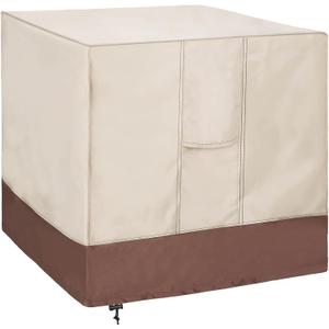 Air Conditioner Cover for Outside Units-Sturdy AC Cover,Water-Resistant, sturdy, with Mesh Vents and Elastic Hem Cord, Fits up to 24 x 24 x 30 inches