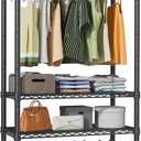 VIPEK V1 Wire Garment Rack 4 Tiers Heavy Duty Clothes Racks for Hanging Clothes Large Clothing Rack Freestanding Closet with Hanging Rod, 35.4'' L X 15.7'' W X 70.9'' H, Max Load 500LBS, Black